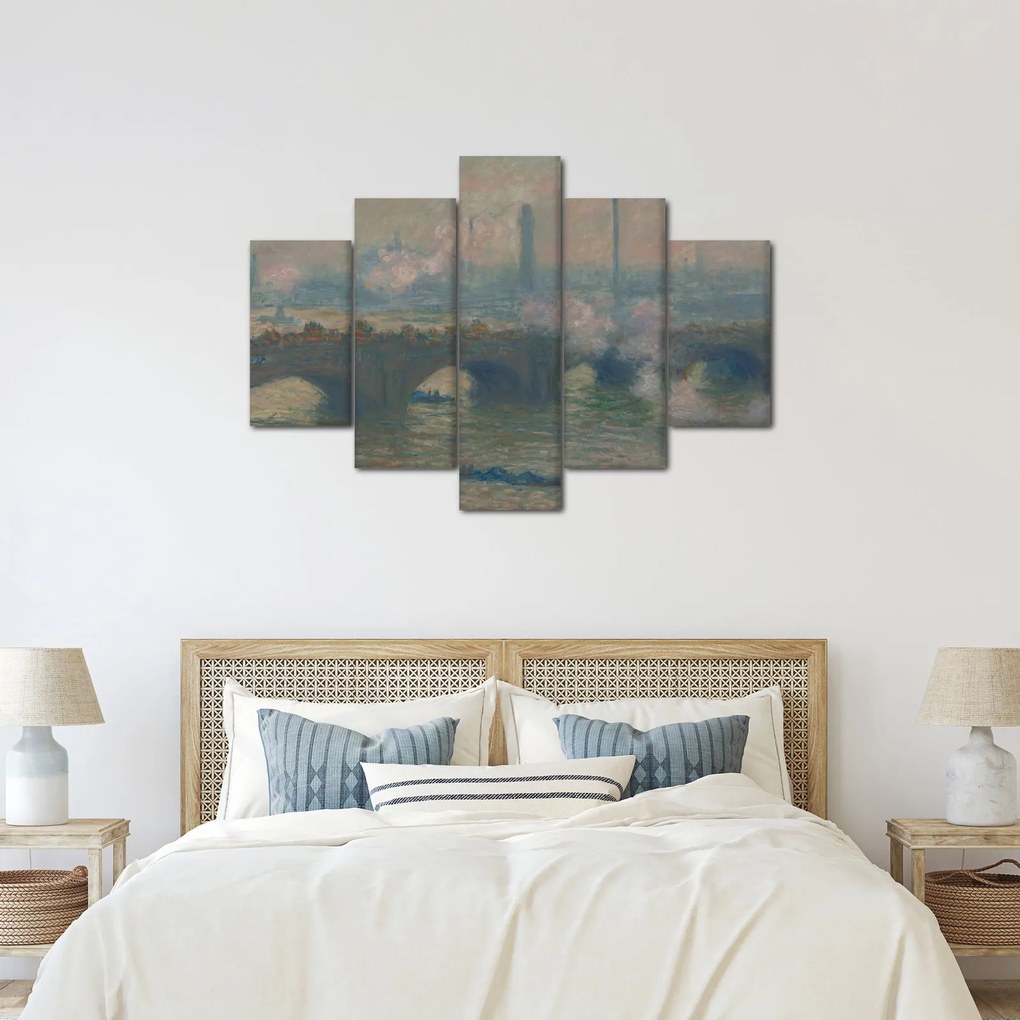 Obraz - Claude Monet, Waterloo Bridge, Gray Day, reprodukcia (150x105 cm)
