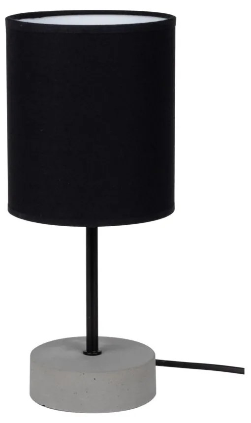 Mila Stolná lampa 1xE27 Max.25W Betónová sivá / čierna / čierna