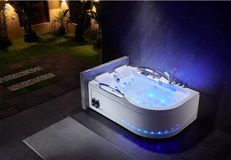 BPS-koupelny Hydromasážna vaňa HYD-NO-VE761L 180x120 ĽAVÁ s ohrevom vody