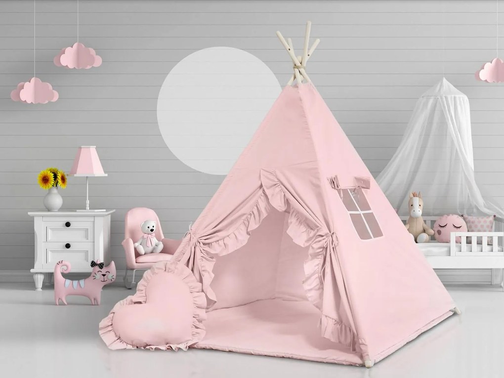 Detský stan TEEPEE (TÝPIE) GLAMI RUŽOVÝ