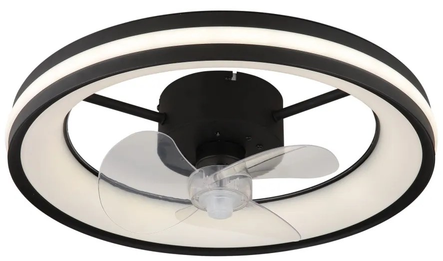 Globo 03651 - LED Stropné svietidlo s ventilátorom GATIAN LED/30W/230V čierna + DO