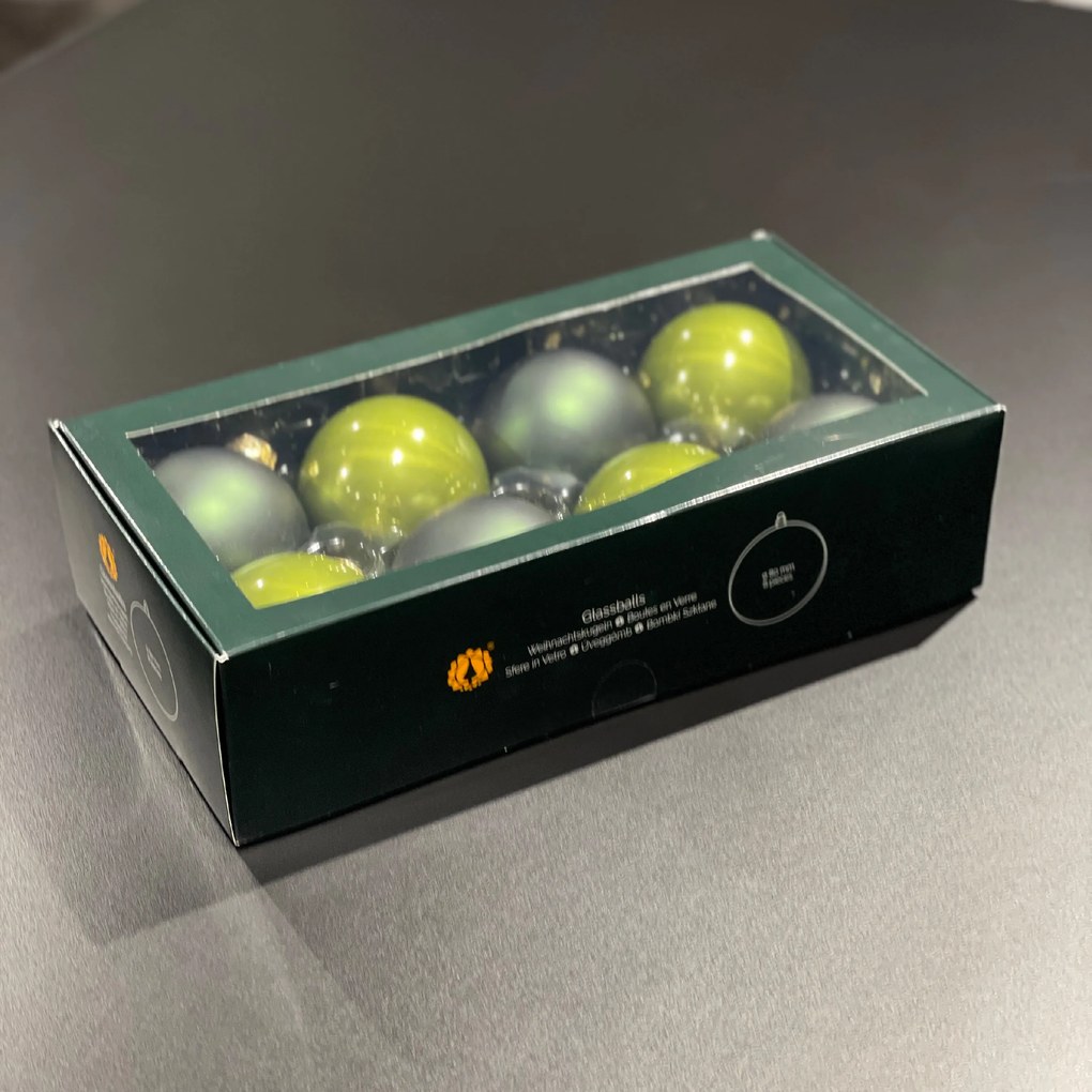 PROXIMA.store - Vianočné gule - ZELENÉ 8ks