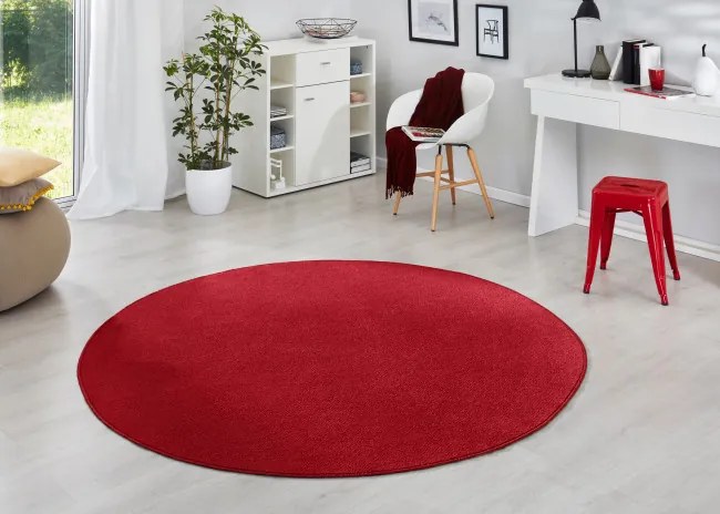 Koberec Hanse Home Fancy červený kruh