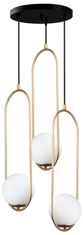 Závesné svietidlo v zlatej farbe Squid Lighting Arch, výška 146 cm