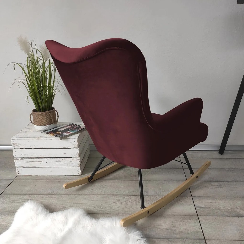Hojdacie kreslo v škandinávskom štýle Blanco, Farby: Magic Velvet 2227