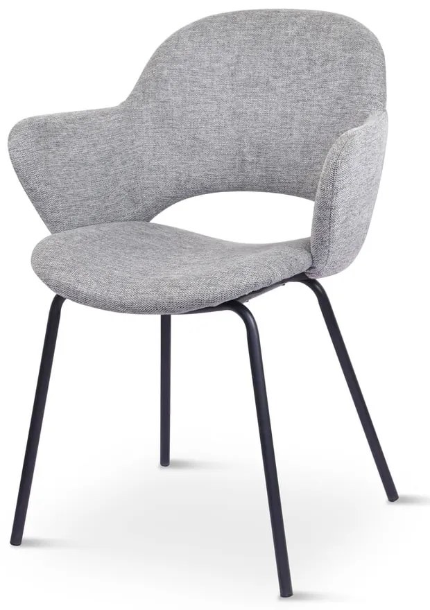 Svetlosivé čalúnené jedálenské kreslá v súprave 2 ks Rowley – Unique Furniture