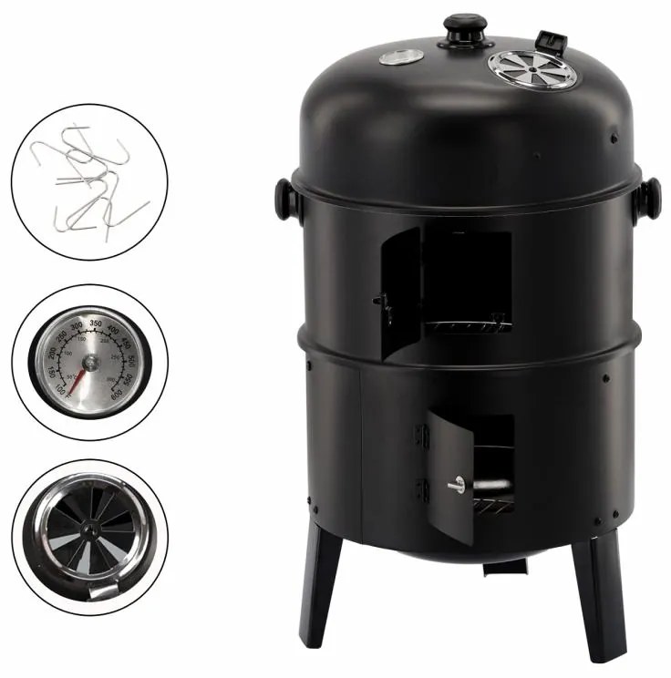 Záhradná udiareň a gril 3v1