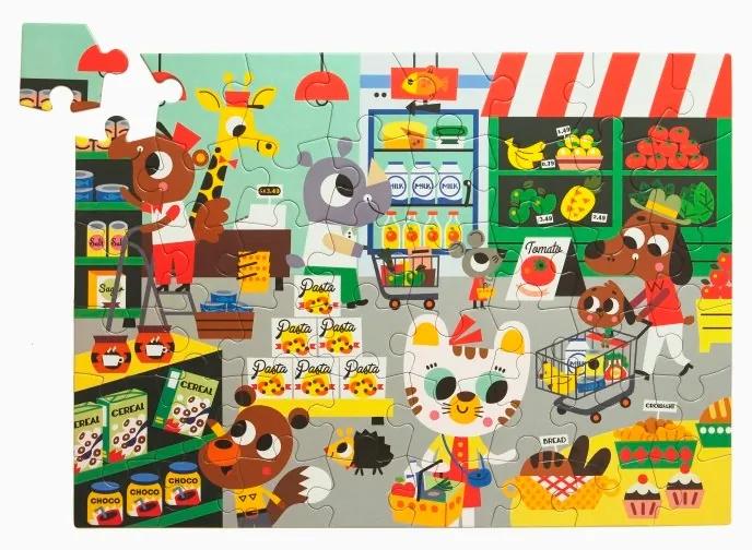 Petit Monkey Detské puzzle: Supermarket