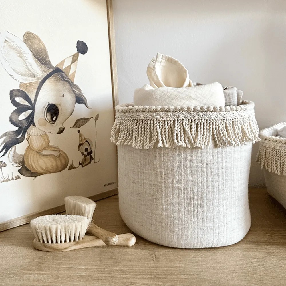 Boho košík prírodný 25 cm