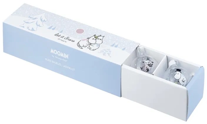 Set vianočných ozdôb Moomin Let it snow 5cm / 4ks