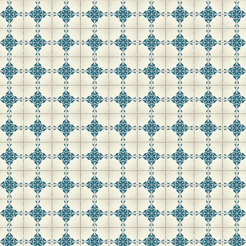 VLADILA  Vintage Blue Tiles - tapeta