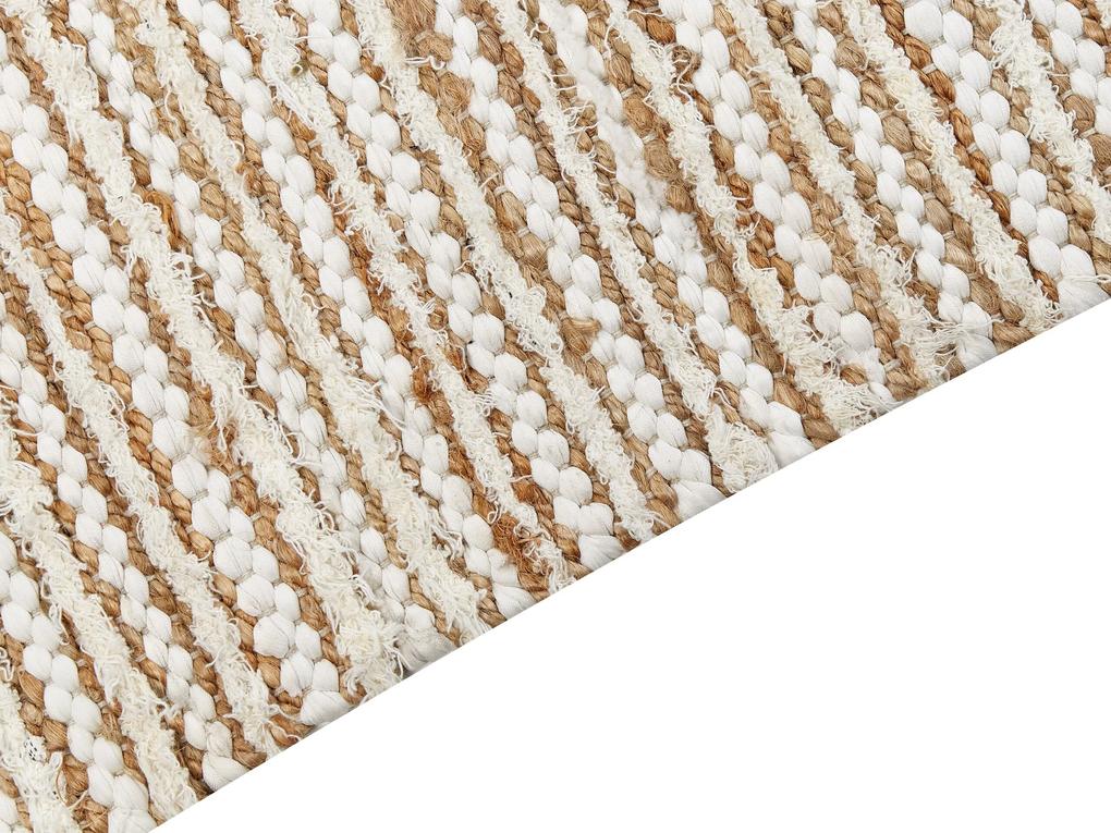 Bavlnený koberec 300 x 400 cm béžová a biela BARKHAN Beliani