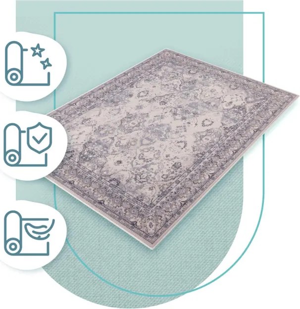 Koberec Dywilan Moon Kashmir strieborný