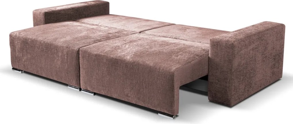 Rozkladacia pohovka Anafi, tmavo ružová látka