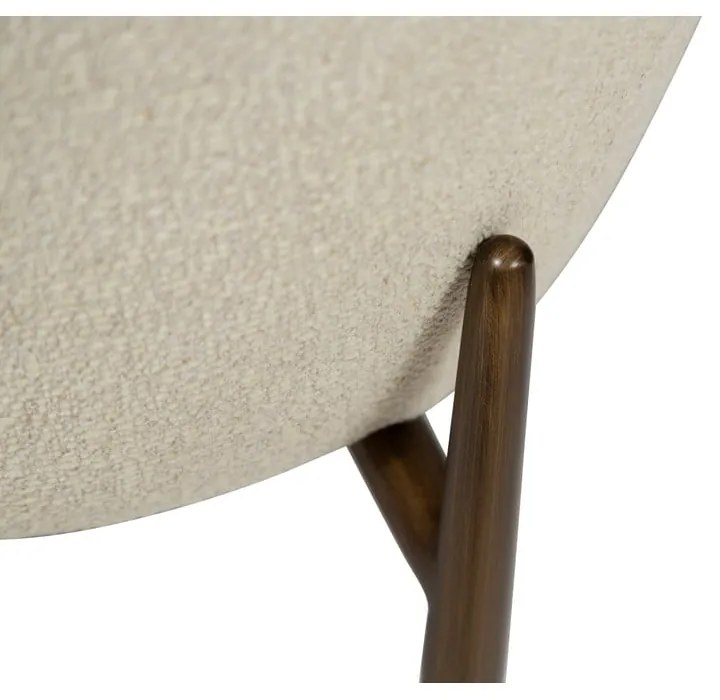 Krémové kreslo z textílie buklé Glam – DAN-FORM Denmark