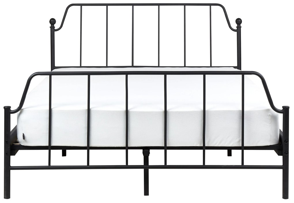 Kovová posteľ 140 x 200 cm čierna MAURESSAC Beliani