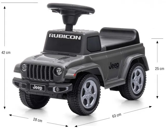 Odrážadlo Jeep Rubicon Gladiator sivé