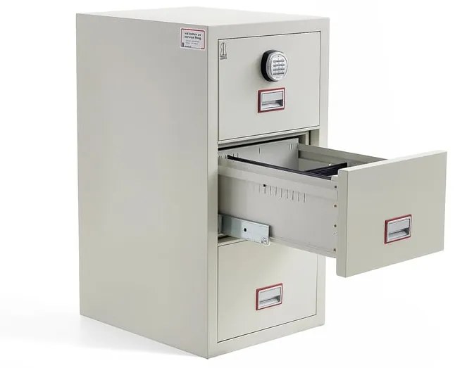 Ohňovzdorná kartotéka COVER, 120 min. 3 zásuvky, kódový zámok, 1210x570x700 mm