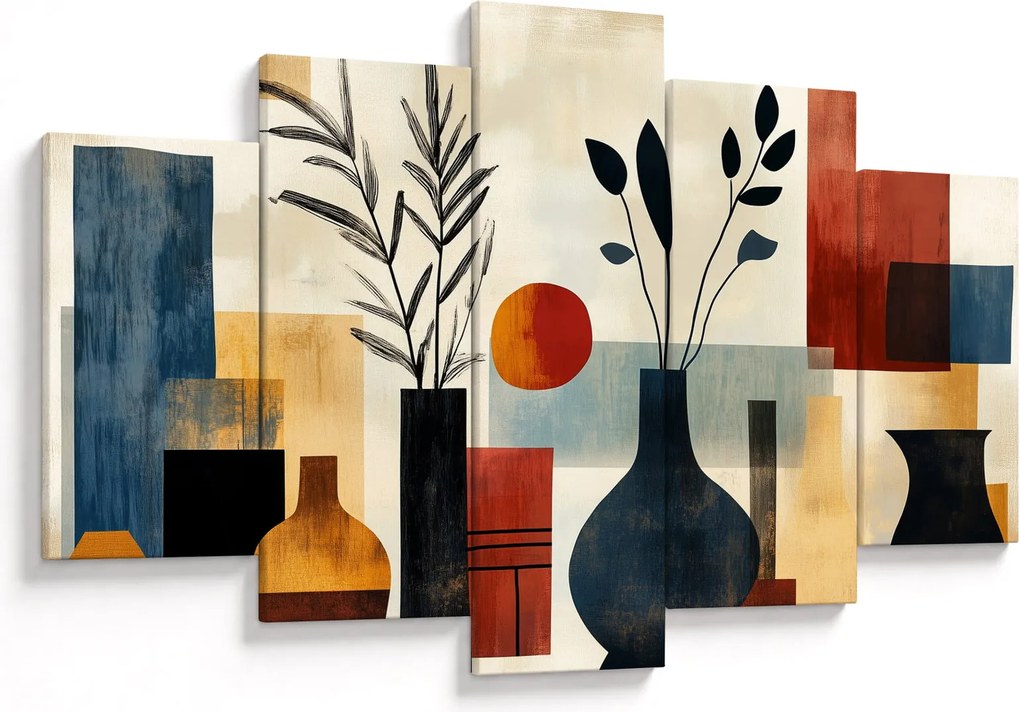 Obraz - Kubistické vázy (150x105 cm)