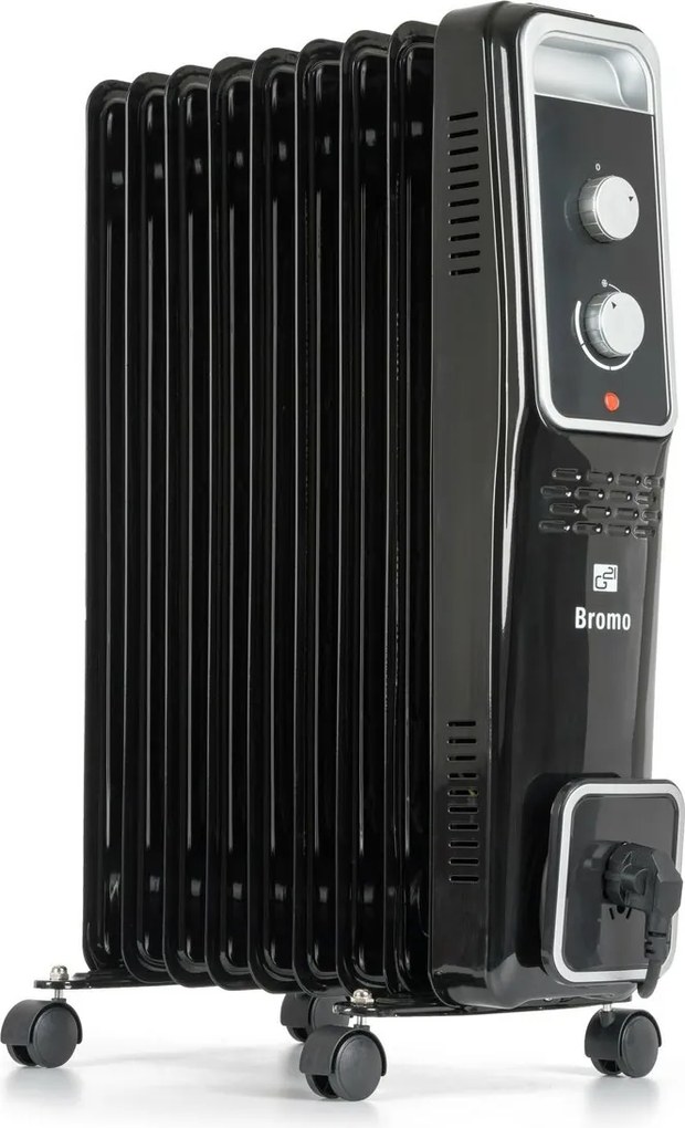 G21 Olejový radiátor Bromo, 9 rebier, 2000 W, čierna, M