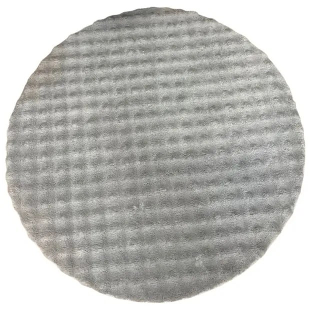 Sivý prateľný okrúhly koberec ø 120 cm Bubbly – Oyo Concept