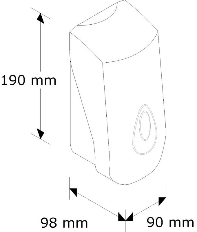 Dávkovač tekutého mydla MERIDA TOP, 400 ml