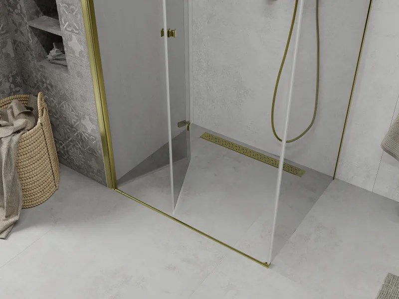 Mexen Lima sprchovací kút 80x70 cm, priehľadná, zlatá, 856-080-070-50-00