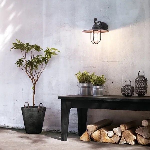 Philips Massive 16270/30/PN -Vonkajšie nástenné svietidlo 1xE27/60W/230V IP44