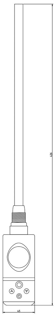 Gamma E-Flow, vykurovacia tyč 300W, brúsené zlato, GMA-GRZ-EFLOW300BGD
