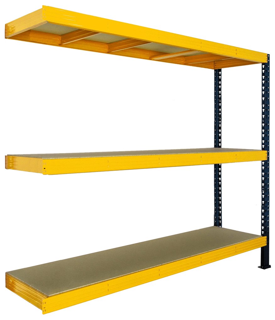 Trestles Prístavok k regálu 1800x1800x600, 3 police Farba: žltá a čierna