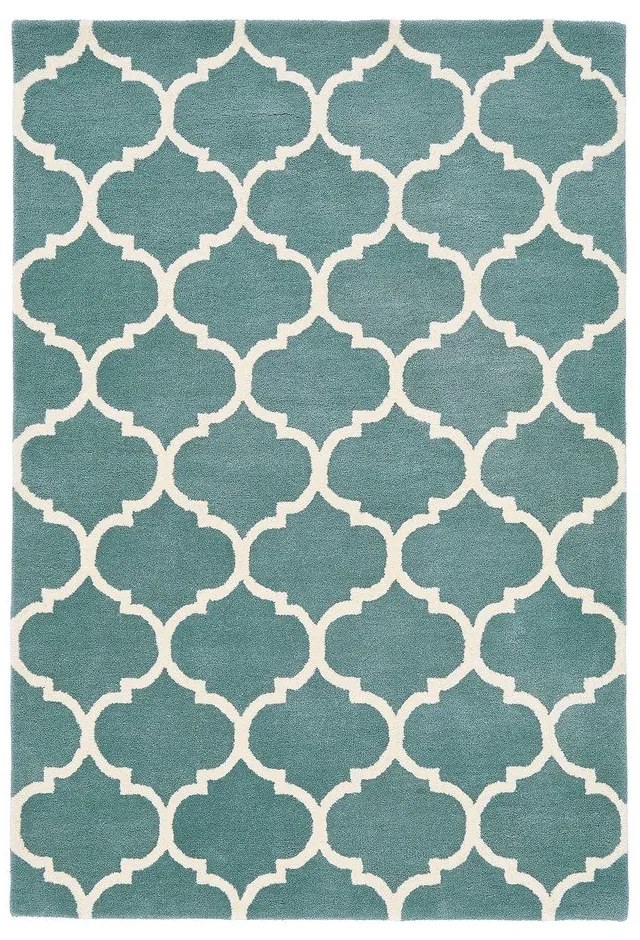 Modrý ručne tkaný vlnený koberec 80x150 cm Albany – Asiatic Carpets