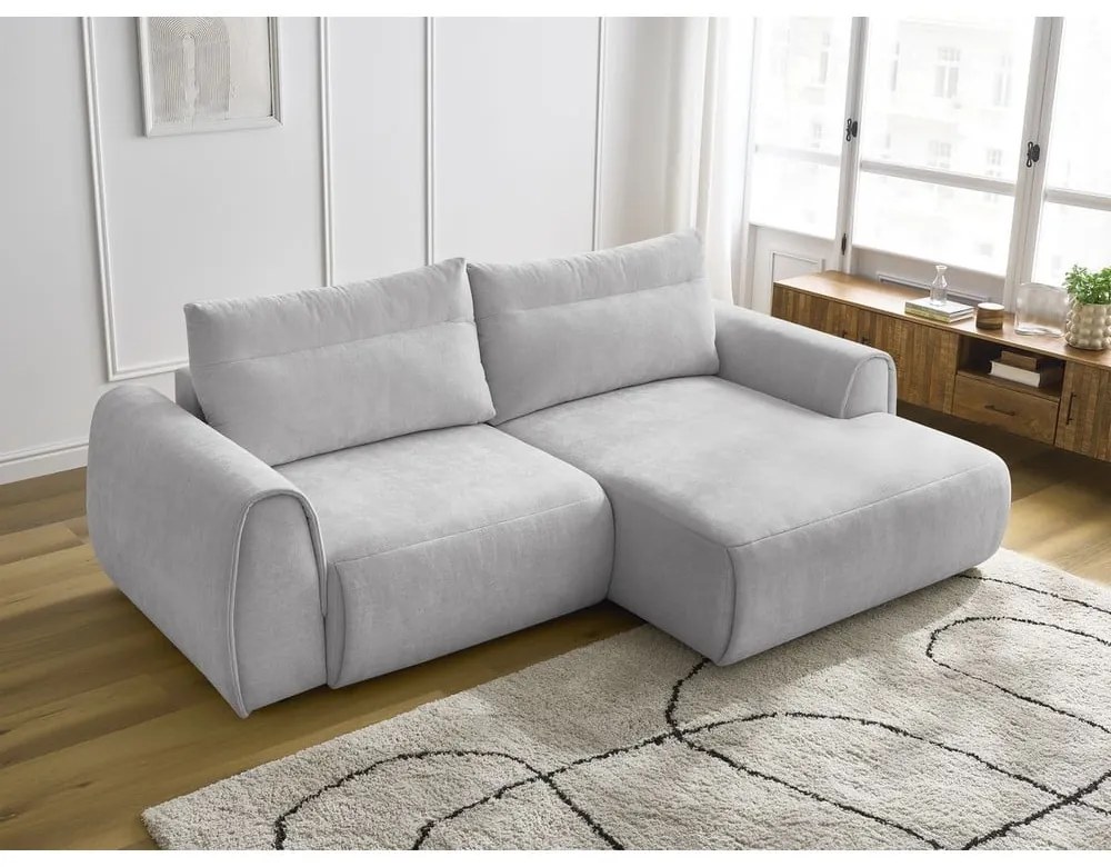 Svetlosivá rohová pohovka Aden – Bobochic Paris