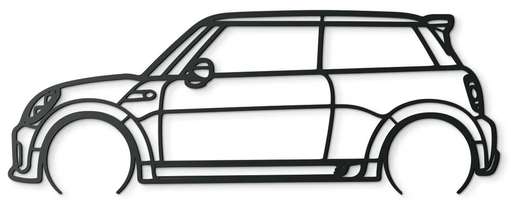 drevko Nálepka Mini Cooper 13 Rozmer obrazu: 32,5 x 86 cm, Farba dekorácie: Čierna