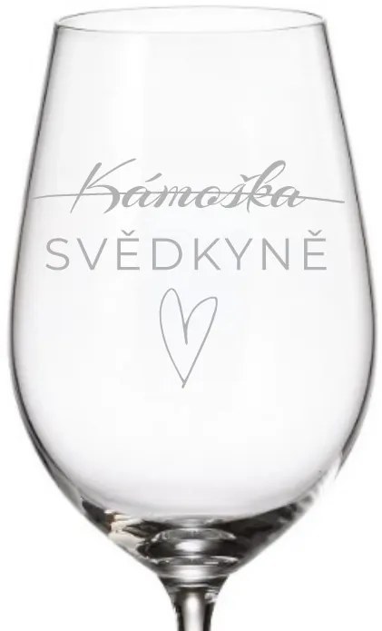 Dekorant svatby Poháre na víno SVEDKNE 350 ml 1KS