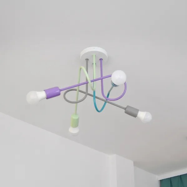 LED Prisadený luster OXFORD 4xE27/10W/230V