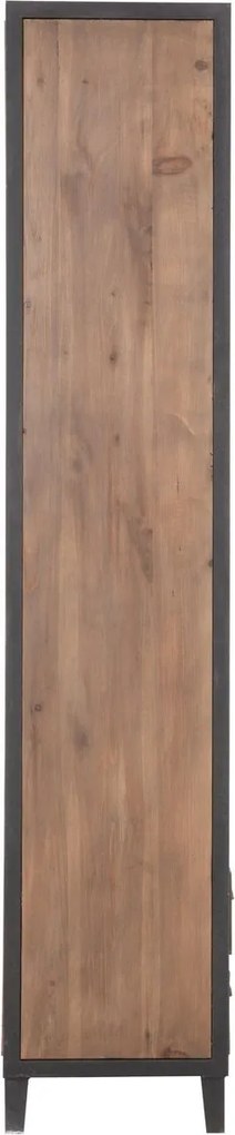 Policový regál / knižnica s kovovou konštrukciou Industrial - 165*40*216cm