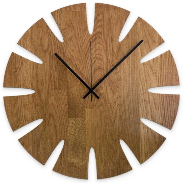 Drevené hodiny luxusný dizajn s prírodným spracovaním | SENTOP MAS014-AMBER