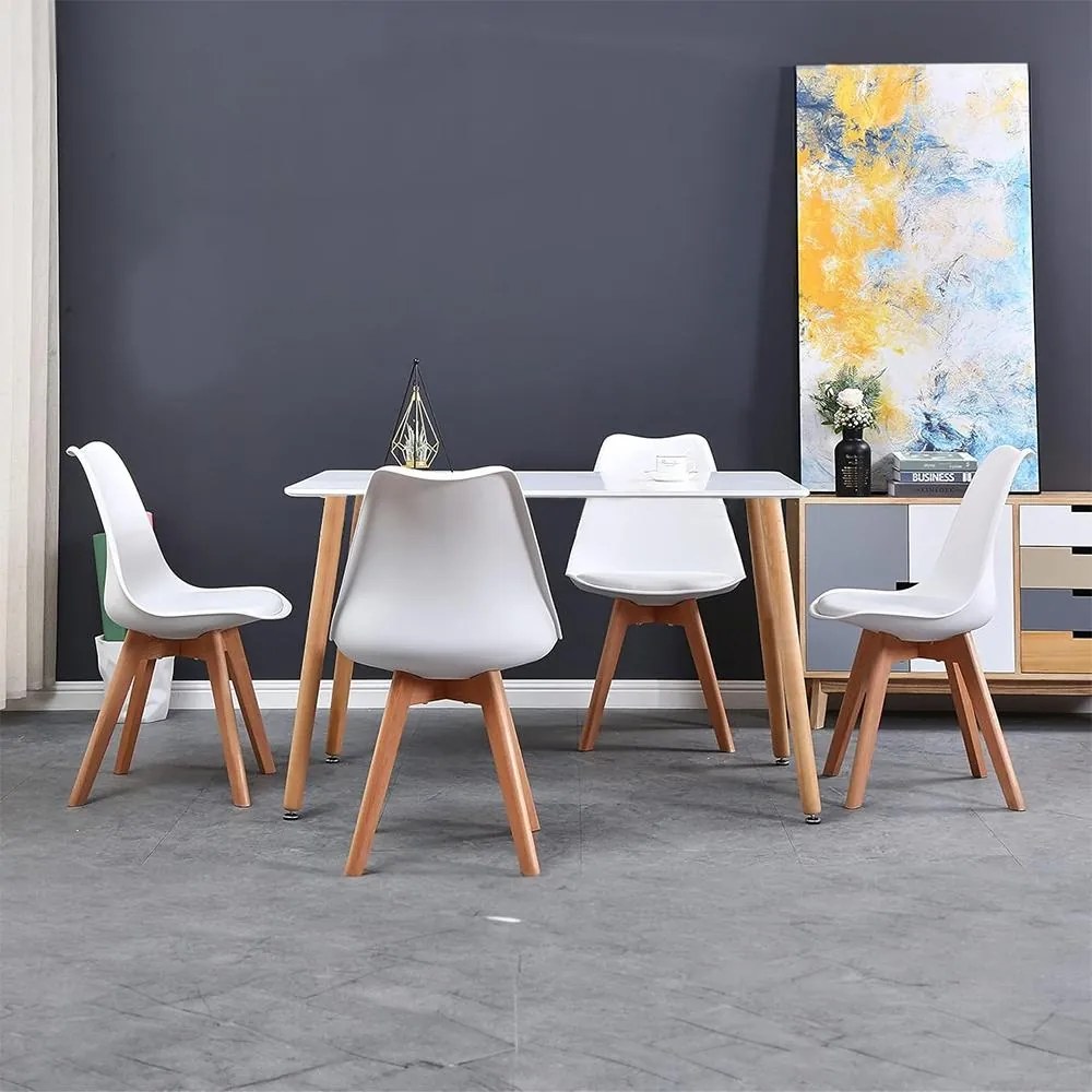 Set jedálenského nábytku stôl Catini TABERG + 4ks stolička biela 2024