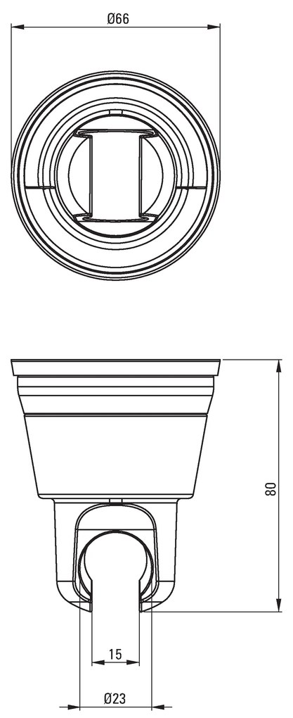 Deante Dalia, držiak ručnej sprchy na prísavke, chrómová, NDD_021U
