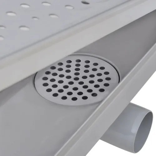 vidaXL Rovný sprchový odtok s bublinkami, 530x140 mm, nerezová oceľ-