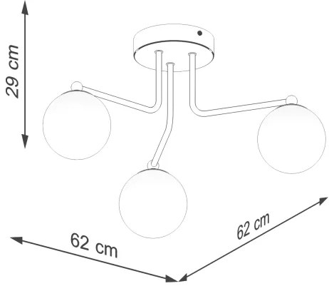 Sollux SL.1662 - Luster na tyči ASTRAL 3xG9/8W/230V čierna