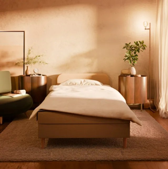 Čalúnená posteľ CASPE Velvet 120×200 cm tmavomodrá