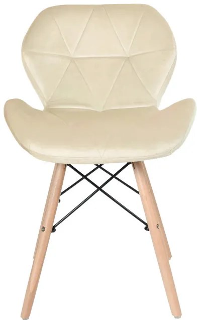 Jedálenská stolička MURET zamatová, béžová