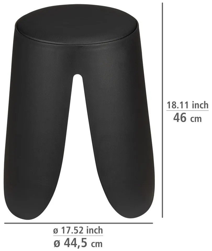 Čierna plastová stolička Comiso – Wenko
