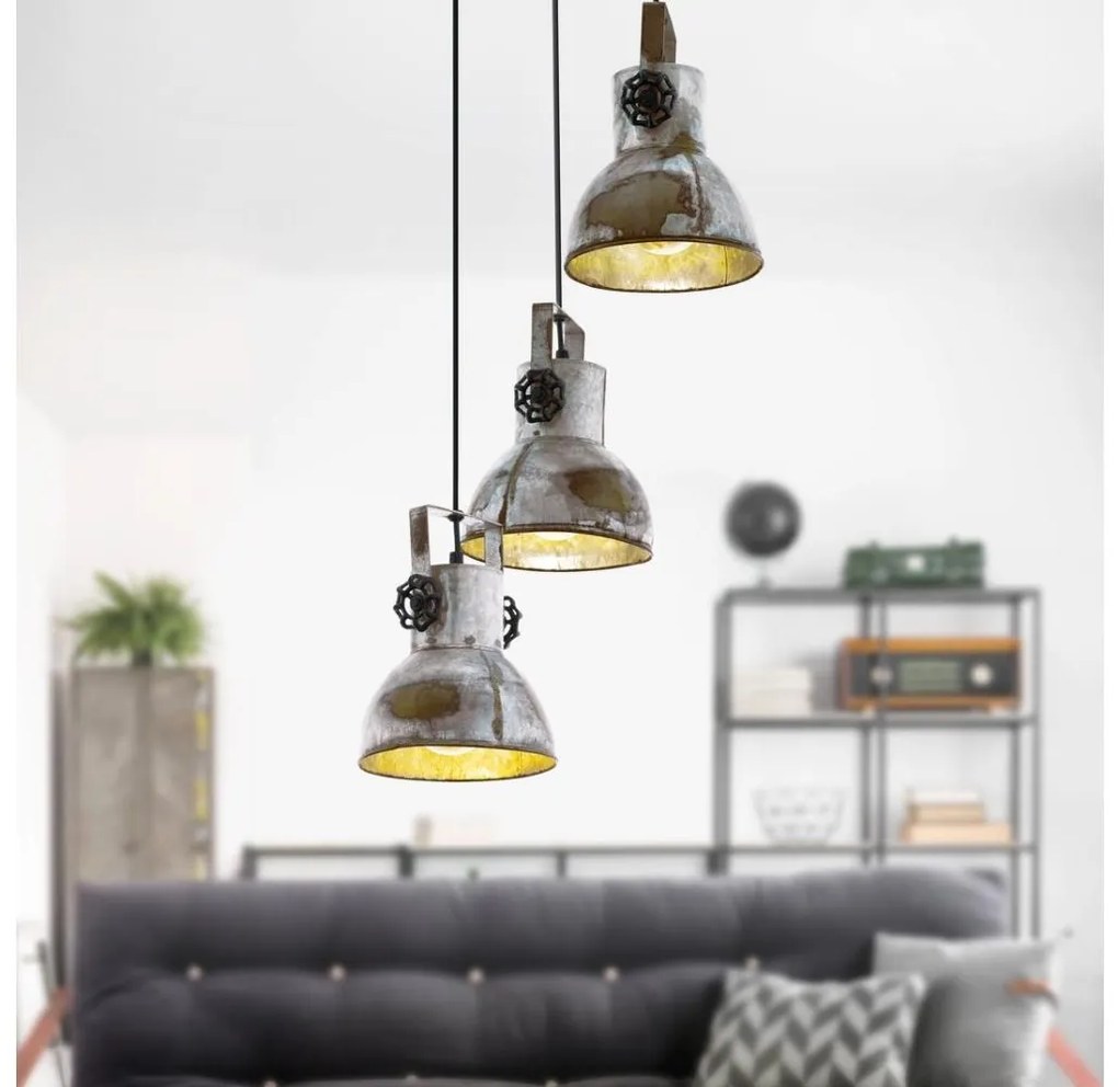 Eglo 49647 - Luster na lanku BARNSTAPLE 3xE27/40W/230V