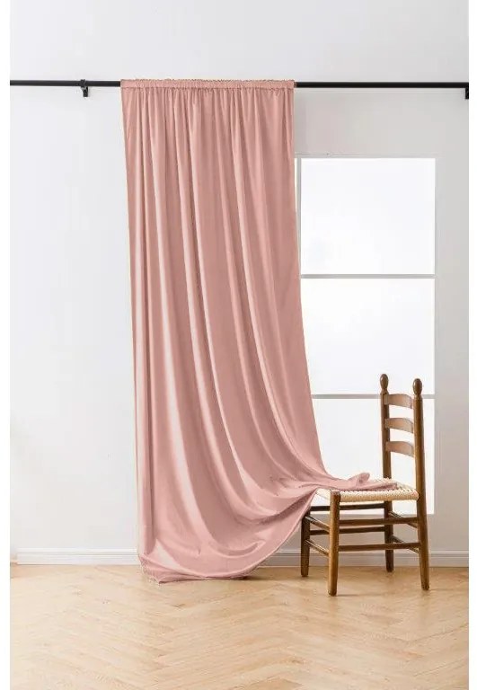 Zatemňovací záves VELVET 140x250 cm, ružový Zavesenie: Kovové krúžky