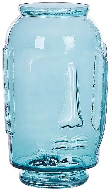 Sklo Dekoratívna váza 31 Modrá SAMBAR Beliani