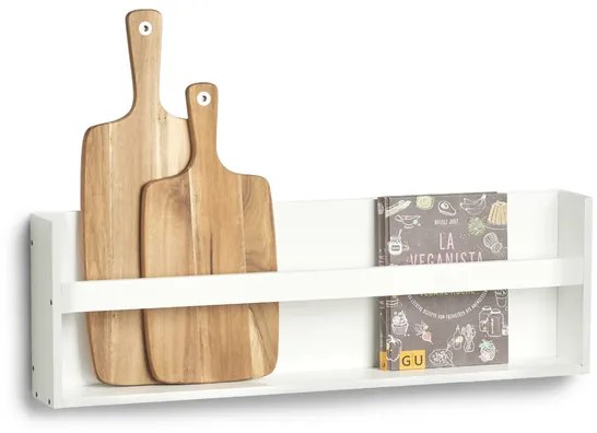 Zeller Present Polica, knižnica, polička na knihy, na krájacie dosky aj na korenie biela