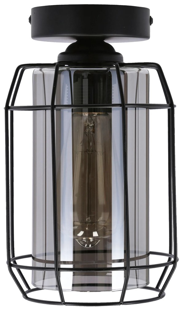 Candellux Čierne stropné svietidlo Jonera pre žiarovku E27 31-08404