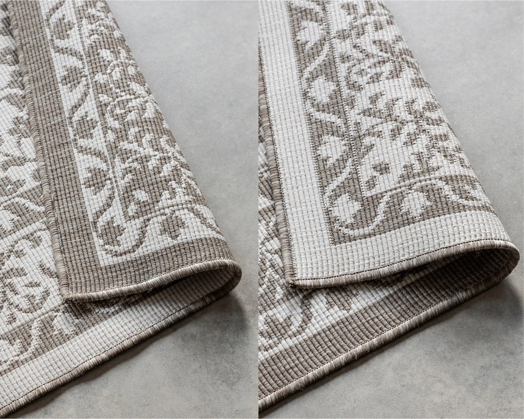 ELLE Decoration, Kusový koberec Gemini 106026 Linen z kolekcie Elle – na von aj na doma, 160x230, béžová, chodba / predsieň